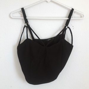 Black crop top